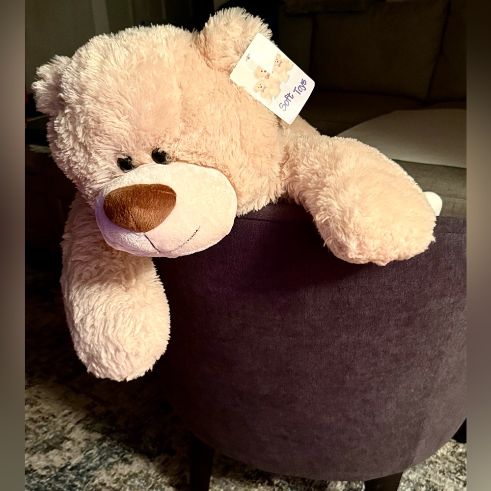 LARGE 36 INCH LENGTH SOFT PLUSH BEAR BY BEST MADE TOYS